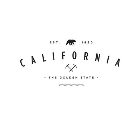 . California Love, Well Lights, California Dreaming, Logo Mark, California State, Typography Logo, Identity Logo, 로고 디자인, Logo Design Inspiration