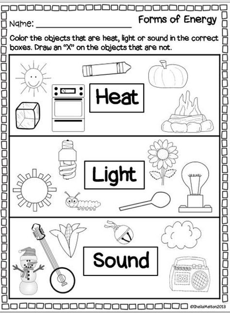 Energy Worksheets For 3rd Grade The Best Worksheets Image Forms Of Energy, Science Printables, Energy Forms, Second Grade Science, Sound Energy, 1st Grade Science, First Grade Science, Energy Activities, Primary Science