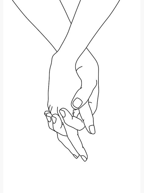 Drawing Of Two Hands Holding, Lovers Holding Hands Drawing, Holding Hands Line Drawing, Couple Hand Sketch, 2 Hands Drawing, Painting Holding Hands, Line Art Hands Holding, Holding Hands Outline, Holding Hand Drawing