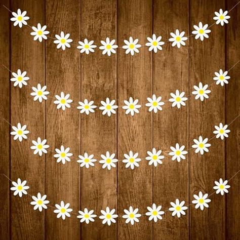 Daisy Garland, Decor For Birthday, Mantel Garland, Flower Vines, Spring Daisy, Hippie Party, Boho Party, Wedding Party Supplies, Party Banners