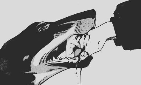 Dog Biting Hand, Boichi Manga, Arte Grunge, Gothic Anime, Dog Biting, Anime Monochrome, The Hand, Dark Anime, Black Aesthetic