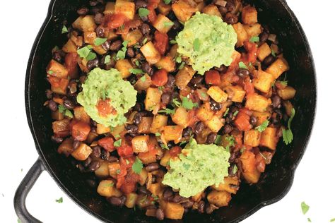 Savoury Breakfast, Chicken And Sweet Potato, Potato Skillet, Southwestern Chicken, Sweet Potato Skillet, Hash Recipe, Food Issues, Vegan Guide, Breakfast Hash