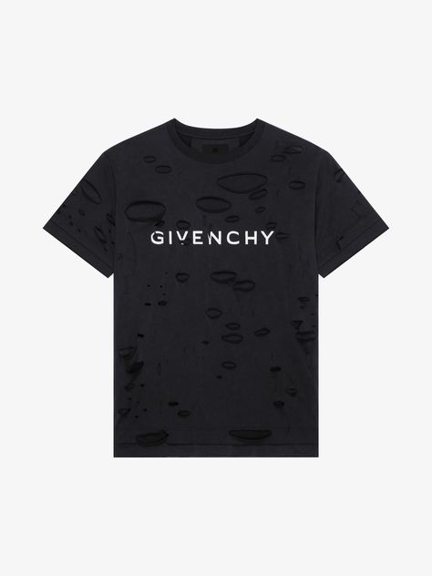 Destroyed T Shirt, Givenchy Tshirt, Layered Short, Givenchy Paris, Paris Print, Black Jersey, Oversized T Shirt, Oversized Tshirt, Jersey T Shirt