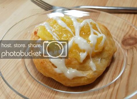 Pineapple Danish Recipe, Pineapple Danish, Crescent Danish, Breakfast Danish, Cinnamon Roll Frosting, Cream Cheese Pastry, Cream Cheese Danish, Cheese Danish, Biscuit Bread