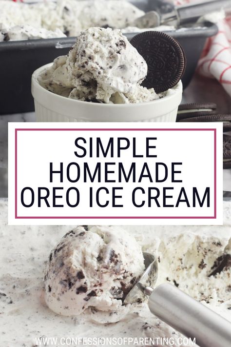 How To Make Oreo Ice Cream At Home, Homemade Cookies And Cream Ice Cream, Homade Ice Cream Recipes, Homemade Oreo Ice Cream, Lettuce Celebrate, Homemade Ice Cream Recipes Machine, Nice Cream Recipe, Oreo Milkshake, Easy Ice Cream Recipe