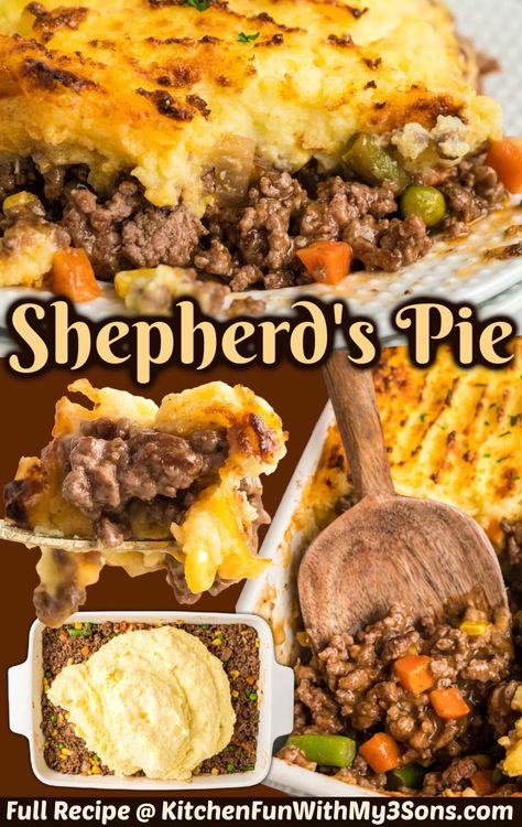 Shepherd's Pie features ground beef and veggies topped with creamy mashed potatoes, then baked until golden brown. It's a cozy, comforting dish that's surprisingly easy to make - and great for making in advance. Ground Beef And Veggies, Japan Recipes, Easy Fall Dinner Recipes, Beef And Veggies, Shepard's Pie, Easy Shepherds Pie, Fall Meals, Dinners Easy, Shepards Pie