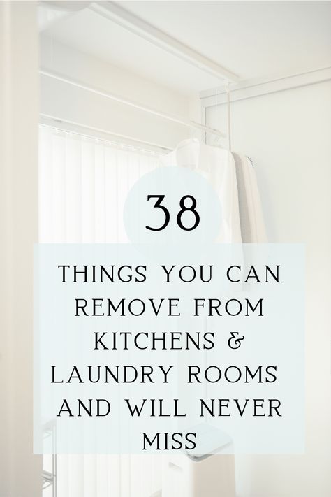 This is the second of seven posts that will help you declutter your home and your life! This post tackles the kitchen and laundry room. The included checklist details items commonly found in these rooms that you can discard and most likely never miss. How To Declutter Your Kitchen, Kitchen Declutter Checklist, Laundry Room Checklist, Laundry Room Jars, Kitchen Declutter, Kitchen Checklist, Decluttering Checklist, Decluttering Challenge, Kitchen And Laundry Room