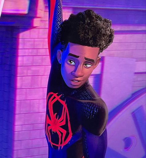 Miles Morales Standing, Miles Morales Without Mask, Miles Morales Fine, Miles Morales Pfp, Miles Morales Movie, Spiderman Girl, Miles Morales Icon, Spiderman Miles Morales, Spiderman Miles