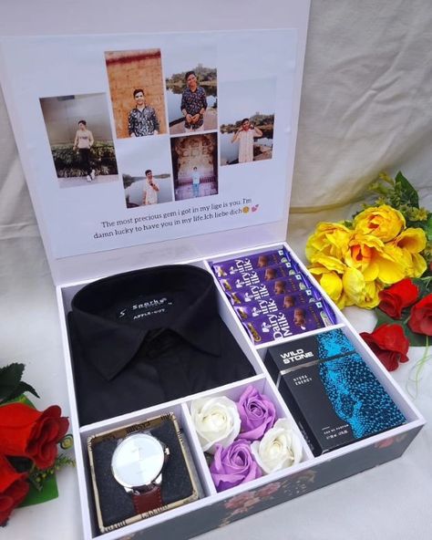 Shirt box hamper 👔❤️ #hampers #shirthamper #shirtboxhamper #combo #combooffer Shirt Hamper Box Ideas, Watch Hamper, Hampers For Him, Shirt Box, Bday Gifts, Chocolate Hampers, Cute Gifts For Friends, Lucky To Have You, Energy Stones