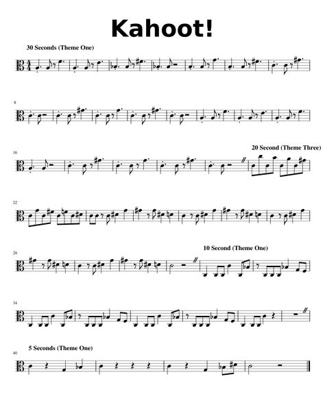 Wii Music Violin, Baritone Music Sheets, Rush E Violin Sheet Music, Kahoot Music Flute, Alto Clef Sheet Music, Clarinet Music Sheets, Viola Sheet Music Alto Clef, Trumpet Songs, Violin Music Sheets