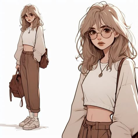 Anime Woman Outfits, Κούρεμα Bob, Fishtail Braid, Cute Art Styles, Book Art Drawings, Art Tutorials Drawing, 가을 패션, Sketchbook Art Inspiration, Girly Art