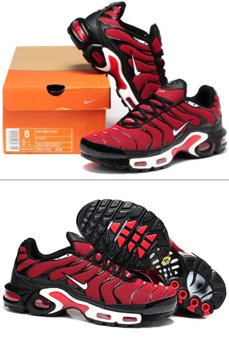 Tn Shoes, Mens Red Shoes, Cool Nike Shoes, Nike Airmax Plus, Bb Shoes, Nike Tn, Gentleman Shoes, Nike Shoes Jordans, Nike Air Max Tn