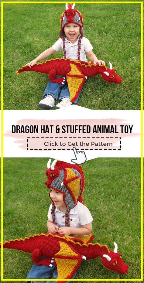 Crochet Dragon Hat, Dragon Hat, Easy Crochet Hat Patterns, Crochet Dragon Pattern, Cool Beanies, Dragon Hats, Earflap Beanie, Easy Crochet Hat, Caron Simply Soft