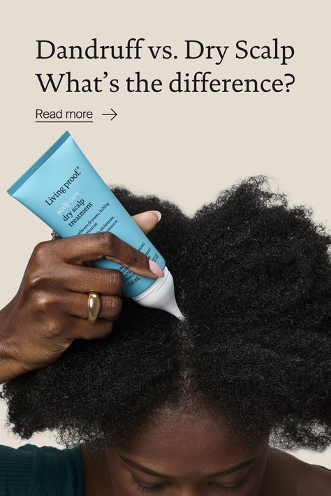 Trying to figure out if you have dandruff or a dry scalp? Our haircare experts help you outline the difference. Tap to learn the telltale signs. #livingproofinc Dandruff Shampoo For Curly Hair, Best Shampoo For Dry Scalp, How To Help Dry Scalp, Extreme Dry Scalp Remedies, Dry Flaky Scalp Remedy, Dry Scalp Treatment Diy Flakes, Flaky Scalp Remedy, Dry Itchy Scalp Remedy, Dry Scalp Vs Dandruff