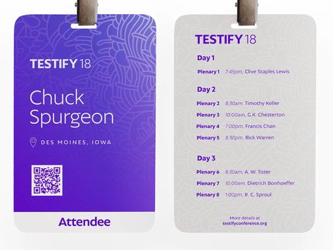 Testify name badge mockup Event Badges Design, Conference Badges Design, Badge Design Ideas, Event Badge Design, Badge Mockup, Conference Badges, Event Badges, Identity Card Design, Name Tag Design