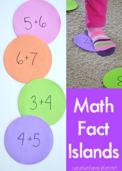 Fun Math Facts Game - Math Fact Islands - Creative Family Fun Fact Family Games, Math Facts Practice, Family Math Night, Math Fact Games, Math Flash Cards, Math Fact Practice, Math Night, Summer Math, Math Games For Kids