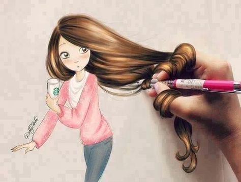 Kristina Webb Art, Starbucks Girl, Kristina Webb, Alberto Giacometti, 3d Drawings, Amazing Drawings, A Drawing, Pencil Art, Rapunzel