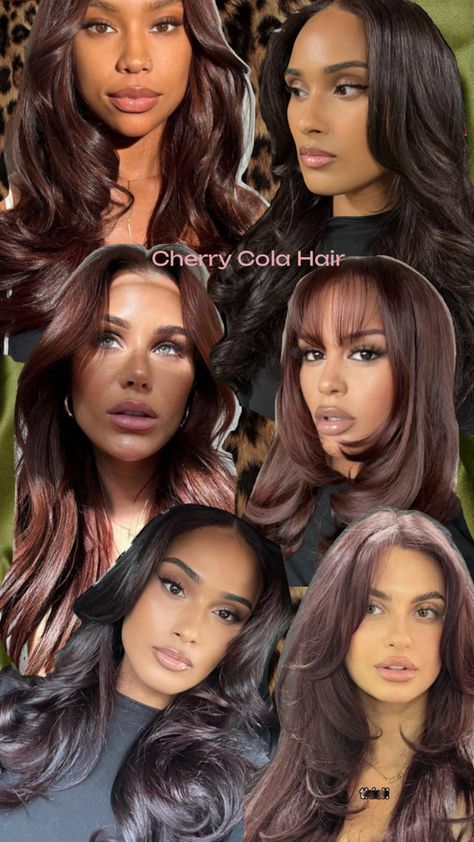 Cherry cola cherry brown hair color fall hair trends Cherry Brown Hair Color, Cola Hair Color, Cherry Brown Hair, Cherry Cola Hair Color, Cola Hair, Cherry Cola Hair, Hair Color Fall, Cherry Hair Colors, Rock Your Hair