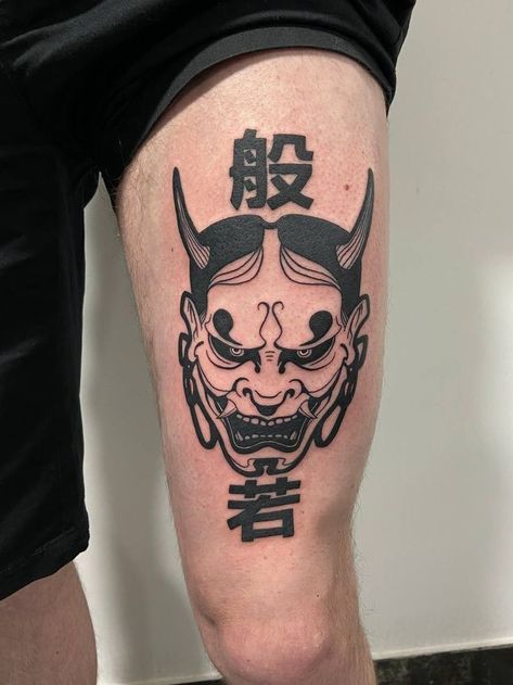 Hannya Maske Tattoo, Hanya Mask Tattoo, Hannya Maske, Oni Mask Tattoo, Oni Tattoo, Hannya Mask Tattoo, Hanya Tattoo, Tattoo Zeichnungen, Pieces Tattoo