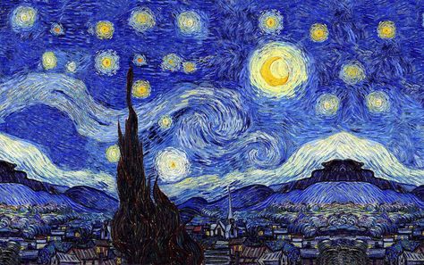 A Starry Night Van Gogh Mountain Inspiration Products Sold On Redbubble Clothing, Home Décor, Mugs and More Tardis Poster, Lukisan Van Gogh, Mountain Inspiration, Van Gogh Wallpaper, Starry Night Wallpaper, Seni Pastel, Starry Night Painting, Arte Van Gogh, A Starry Night