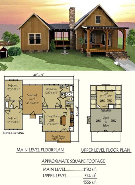 Our popular Camp Creek Dog Trot design #houseplans #cabins #floorplans Dogtrot House Plans, Dog Trot House Plans, Dog Trot House, Plan Chalet, Cabin Home, Desain Lanskap, Casas The Sims 4, Casa Vintage, Cottage Plan