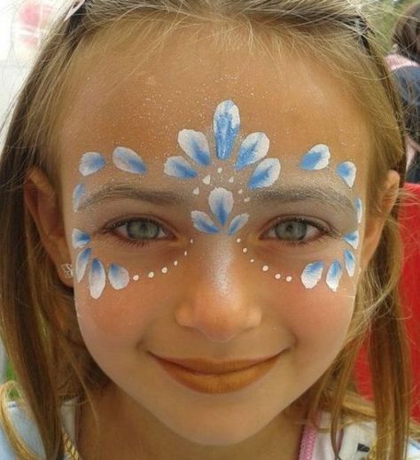 Cool-Face-Painting-Ideas-For-Kids Frozen Face Paint, Face Painting Images, Easy Face Painting Designs, Princess Face Painting, Fairy Face Paint, Makeup Zombie, Christmas Face Painting, Frozen Face, Girl Face Painting