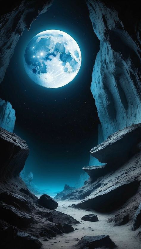 Selenophile Aesthetic Wallpaper, Selenophile Aesthetic, Night Waterfall, Superhero Background, Spooky Halloween Pictures, Beautiful Moon Pictures, Fantasy Wallpaper, Wallpaper Hitam, Full Moon Night