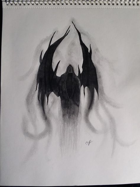 Drawings Of Demons, Easy Demon Drawings, Demonic Drawings Sketches, Easy Creepy Drawing Ideas Dark Art, Dark Magic Drawing, Demon Drawing Sketches Easy, Demonic Sketches, Dark Fantasy Sketch, Devils Drawing