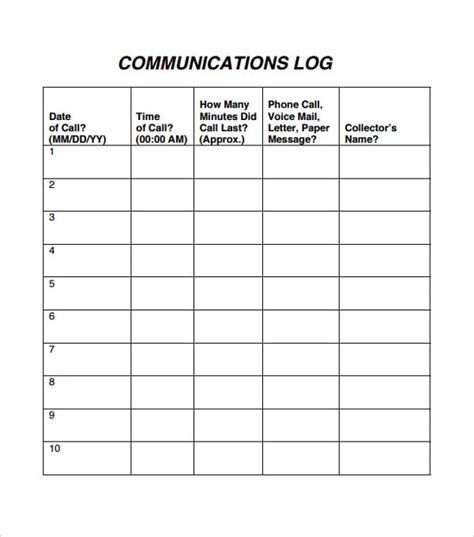 Employee Communication Log Template FREE 6+ Communication Log Samples in PDF MS Word from www.sampletemplates.comTable of ContentsWhy Employee Communication is ImportantBenefits of Using...  #Communication #Employee #Template Communication Journal, Employee Communication, Investor Presentation, Communication Activities, Communication Log, Communication Methods, Blank Templates, Positive Work Environment, Google Template