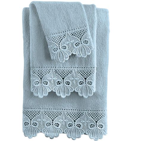 Each Of The Towels In This Beautiful Set Is Trimmed With A Border Of Elegant Macramé Lace Along The Bottom. The 3-Piece Set Is Available In 4 Lovely Colors To Match Any Décor. Machine Wash. Cotton; Imported. Bath Towel Is 44"L X 22"W, Hand Towel 23"L X 15"W And Washcloth Is 11"Sq. Choose: Lavender, Blue, White Or Sage. 3-Piece Set. Macrame Lace, Turkish Cotton Towels, Collections Etc, Bath Rugs Sets, Bathroom Towel, Cotton Bath Towels, Lavender Blue, Weave Style, Patio Furniture For Sale