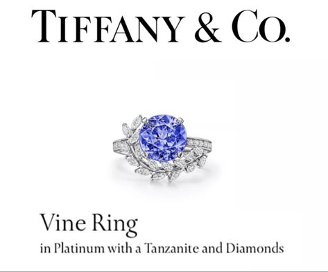 Tiffany Tanzanite Ring, Vine Ring, Sapphire Rings, Tanzanite Ring, Tiffany & Co., Sapphire Ring, Platinum, Sapphire, Ring