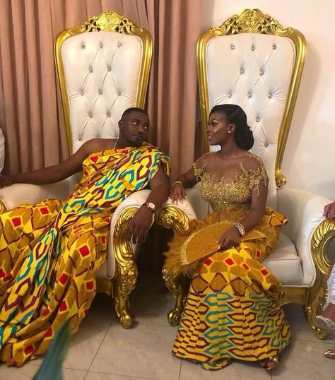 John Dumelo, Ghana Traditional Wedding, Ghanaian Wedding, Ghana Wedding, African Wedding Attire, African Royalty, African Traditional Wedding, Traditional Marriage, Kente Styles