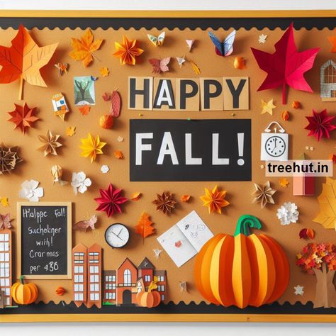 Fall Bulletin Board Ideas, School Bulletin Board Ideas Autumn School Board Ideas, School Fall Bulletin Board Ideas, Fall Bulletin Board Borders, 3d Pumpkin Bulletin Board, Fall Festival Bulletin Board Ideas, Fall Decoration Classroom Ideas, Fall Posters For School, Homeschool Bulletin Board Ideas, September Board Ideas