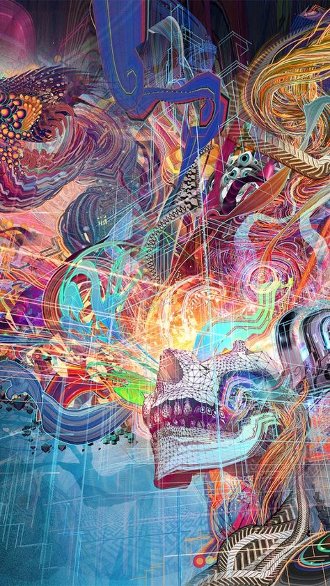 Android Jones, Art Visionnaire, Art Spatial, الفن الرقمي, Trippy Wallpaper, Visionary Art, Trippy Art, Design Graphique, Colorful Wallpaper