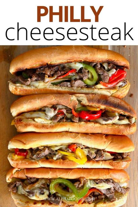 Get an authentic taste of one of the USA's most popular regional sandwiches with my homemade Philly cheesesteak recipe – the perfect Philly cheesesteak sandwich for impressing a crowd. Phillies Cheesesteak Sandwich, Cheesesteak Recipes, Steak Subs, Homemade Philly Cheesesteak, Philly Cheese Steak Sandwich Recipe, Camp Living, Sandwich Pictures, Bagel Sandwiches, Farmhouse Recipes