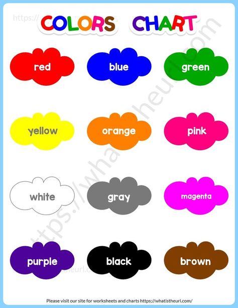 We have designed 2 charts in colors with their names on them. There are 2 designs in this worksheet. These are basically designed as a chart. Due to the nature of PDF, you can print it any poster size. Please download the PDF Colors and Their Names for Kids Charts For Nursery Classroom, Colour Names Charts, Colours Chart For Kindergarten, Colours Names Charts For Kids, Name Chart Ideas, Colors Posters For Classroom, Color Chart For Preschool, Colours Chart For Preschool, Fruits Chart For Kids