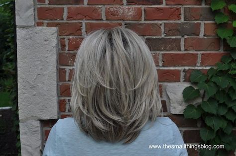 Love the cut and the way it shows off the colors.  My hair not this thick but it can be blown out straight Medium Short Haircuts, Haircuts For Medium Length Hair, Hair Illustration, Beautiful Gray Hair, Haircuts For Long Hair, Medium Hair Cuts, Hair Photo, Long Hair Cuts, Grey Hair