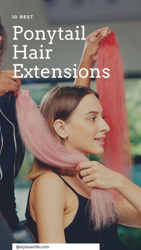 Ponytail Hair Extensions Best Ponytail Extensions, How To Add Extensions To Ponytail, Adding Fake Hair To Ponytail, Pony Extension Ponytail Hairstyles, Long Ponytail Hairstyles Extensions, Fake Ponytail Hairstyles, Ponytail Extension Hairstyles, Fake Hair Ponytail, Faux Ponytail