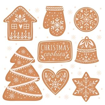 Gingerbread Cookies Drawing, Homemade Gingerbread Cookies, Gingerbread Cookies Christmas, House Doodle, Pattern Board, Cookie Clipart, Homemade Gingerbread, Paint Water, Tag Ideas