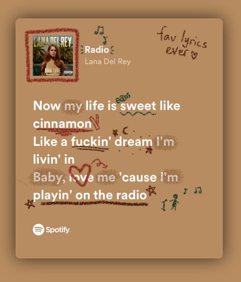 Radio Lana Del Rey Aesthetic, Radio Lana Del Rey, Lana Del Rey Radio, Relatable Lyrics, Lana Del Rey Love, Lana Del Rey Lyrics, Meaningful Lyrics, Lyric Poster, Favorite Lyrics