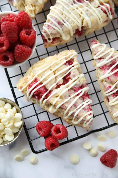 Raspberry White Chocolate Scones, Chocolate Raspberry Scones, White Chocolate Raspberry Scones, White Chocolate Scones, Raspberry Scones, Raspberry White Chocolate, White Chocolate Recipes, Scones Recipe Easy, Chocolate Scones