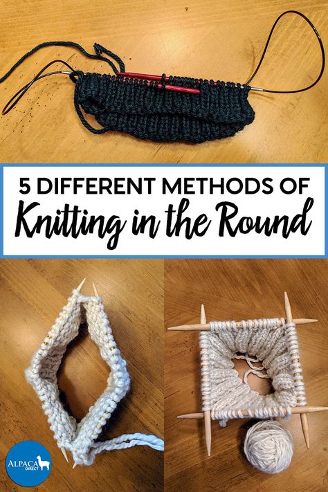 Knitting In The Round Projects, Knitting In Round, Knitting A Hat In The Round, Dpn Knitting Patterns, Knitting Circular Needles, Knitting With Circular Needles, Magic Loop Knitting Tutorials, How To Knit With Circular Needles, Knitting In The Round For Beginners