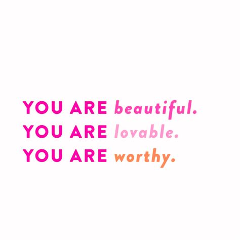 you are beautiful. you are lovable. you are worthy. // @delightministries You Are Lovable Quotes, You Are Lovable, You Are So Loved, You Are Amazing Quotes, Reassuring Quotes, Delight Ministries, U Are Beautiful, You Are Quotes, Confident Quotes