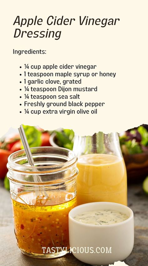 Apple Cider Vinegar Dressing Recipe | Apple Cider Vinegar Salad Dressing | salad dressing with apple cider vinegar and honey | olive oil and apple cider vinegar dressing | honey apple cider vinegar dressing Healthy Apple Cider Vinegar Dressing, Apple Vinegar Dressing, Keto Apple Cider Vinegar Dressing, Pickling With Apple Cider Vinegar, Honey Vinegrette Dressing, Apple Cider Vinegar Salad Dressing Easy, Olive Oil Apple Cider Vinegar Dressing, Apple Cider Vinegar Dressing Vinaigrette, Olive Oil And Acv Salad Dressing