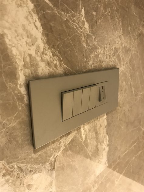 Switchboard- tv room bathroom Room Switch Board Design, Switchboard Design, Switch Boards Design, Modern Light Switches, Bord Design, Switch Board, Home Switch, Switch Design, Modern India