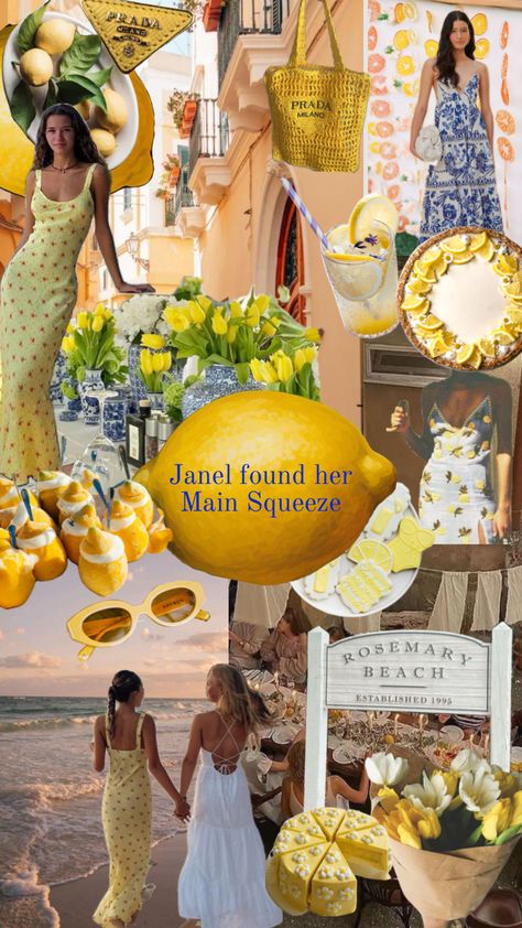 Main Squeeze, Rosemary Beach, Bridal Shower Theme, Bridal Shower, Yellow, Blue