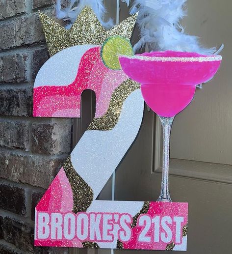 21ST BIRTHDAY SIGNS & MORE on Instagram: "margs, tjmaxx, and harry styles, what more could you ask for 🤩" Girly 21st Party Ideas, Decorating For 21st Birthday Party, 21st Bday Backdrop Ideas, Margarita 21st Birthday Sign, 21st Birthday Decorating Ideas, 21 Necklace Sign, 21 Signs Birthday, 21st Birthday Necklace Sign, 21 Birthday Sign Around Neck