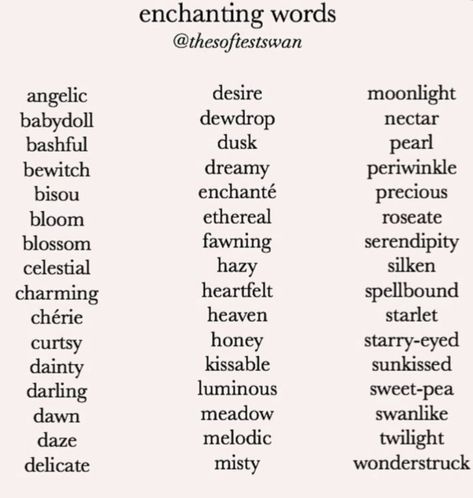 Pretty Words To Use More Often, Synonyms For Powerful, Words To Add To Your Username, Pink Synonyms, Mythical Words With Meaning, Good Words To Use Writing, Unique Descriptive Words, Pretty Short Words, Soft Synonym