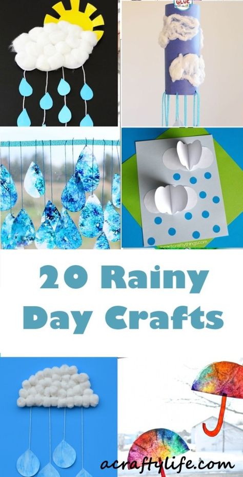 Rainy Day Activity For Kids Preschool, Rainy Day Crafts For Kids, Rain Crafts, Noah's Arc, Rainy Day Activities For Kids, Weather Crafts, April Crafts, Crafts And Activities For Kids, Rainy Day Crafts