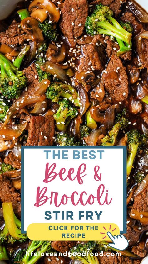 This is the Best Recipe for Easy Beef and Broccoli Stir Fry! So, next time you’re craving Chinese food, enjoy super tender beef stir-fried with broccoli, onions, and mushrooms covered in a savory sauce. This easy recipe is perfect for meal prep and better than takeout! https://lifeloveandgoodfood.com/easy-beef-and-broccoli-stir-fry/ Brocolli Beef Stir Fry Healthy, Stir Fried Beef And Broccoli, Beef And Broccoli Stir Fry Easy, Beef Stir Fry Recipes Easy, Stir Fry Recipes Beef, Stir Fry Beef And Broccoli, Asian Beef And Broccoli, Smoked Beef Brisket Recipes, Beef Broccoli Stir Fry